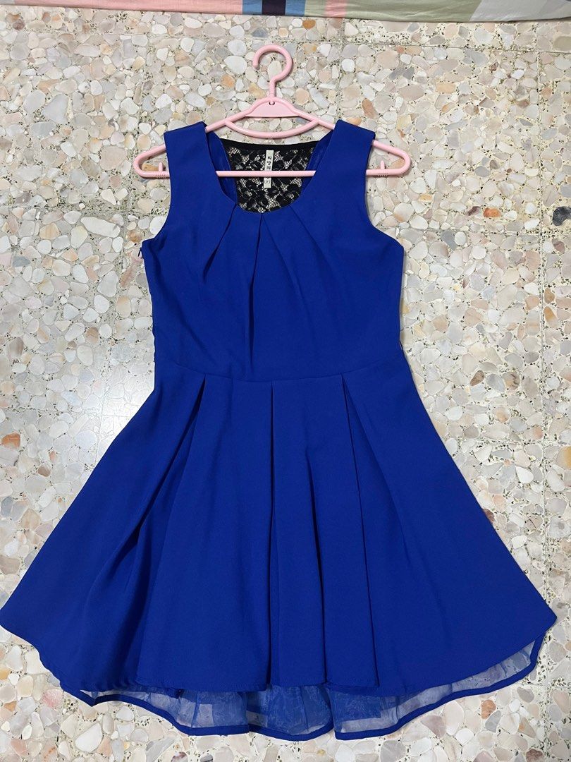 Electric blue discount party dress