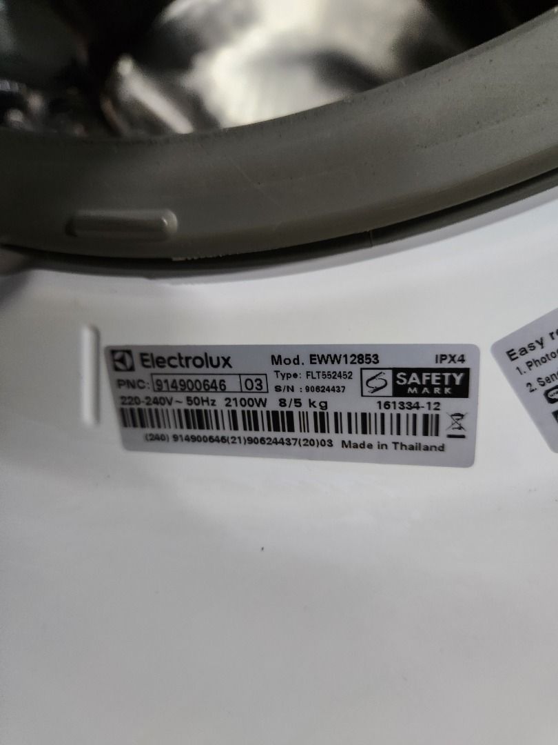 ELECTROLUX Washer & Dryer 8kg / 5kg EWW12853, TV & Home Appliances