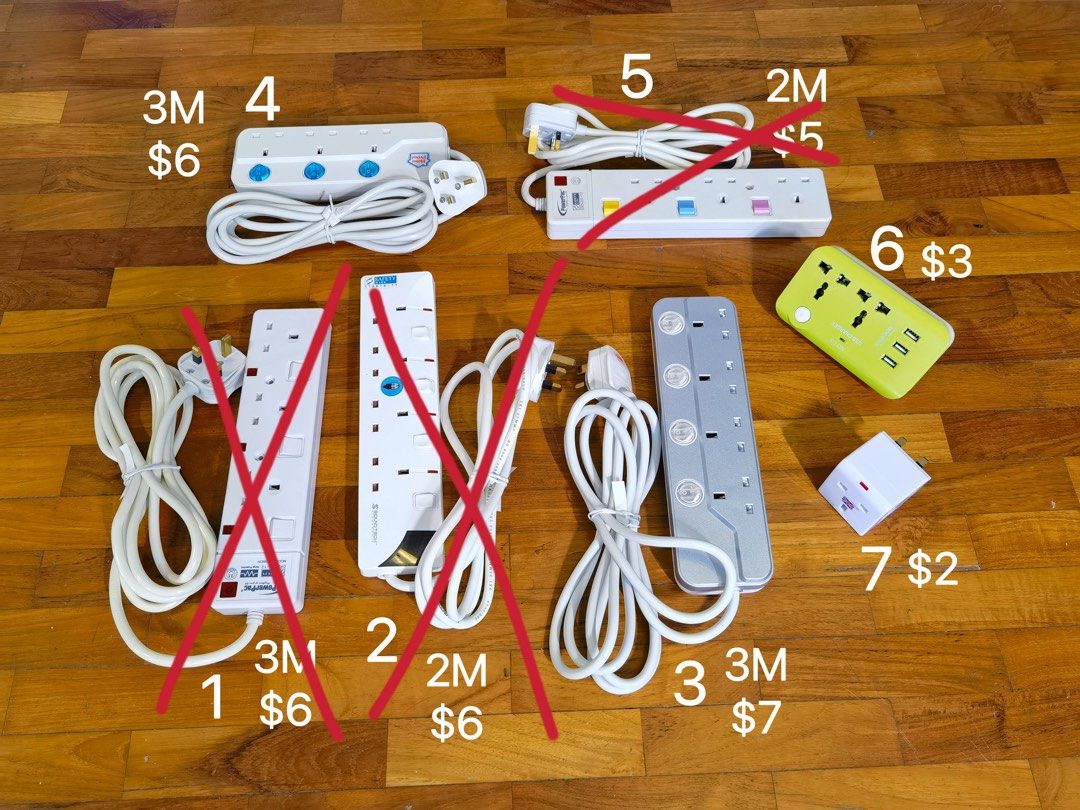 Extension Socket Extension Cord 2M 3M One-to-multiple socket Conversion ...