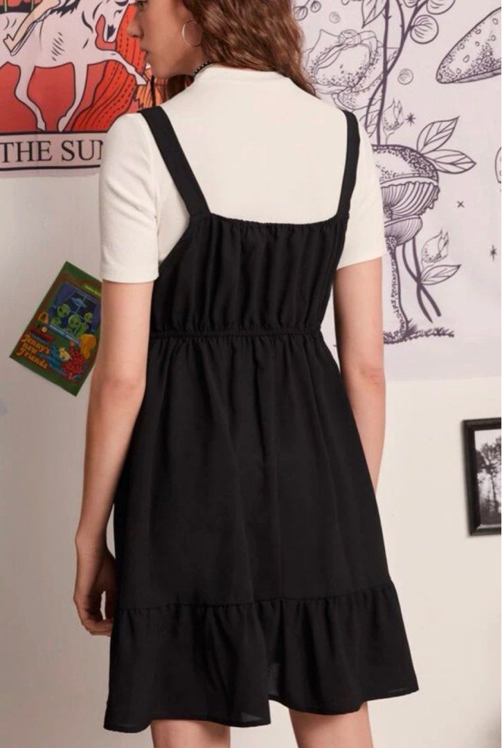 Eyelet pinafore dress clearance