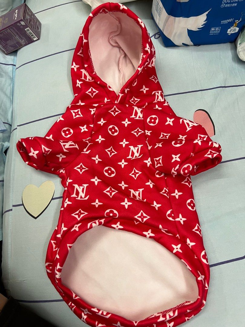 Supreme louis vuitton dog sale hoodie