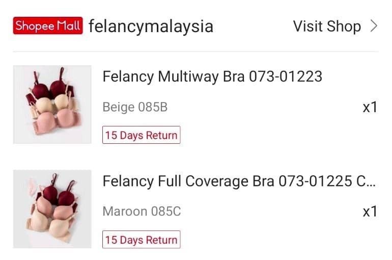 Felancy Bra Maroon 85C (NEW) with tag, Women's Fashion, New