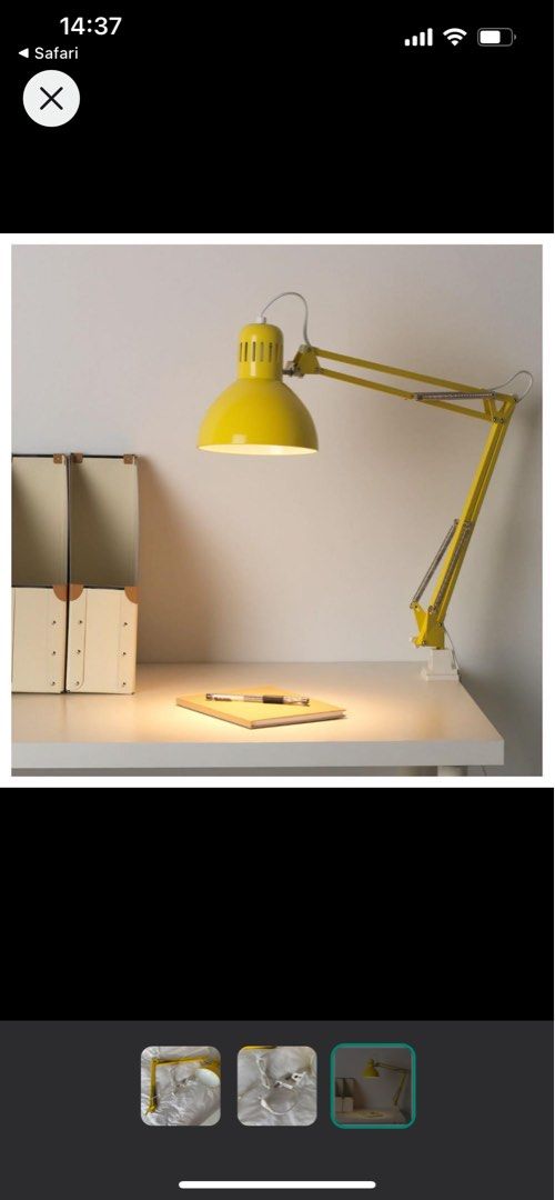 IKEA TERTIAL Flexible Study Table and Wall Light