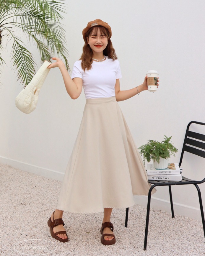 Midi skirt top flowy