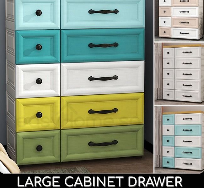 [FREE DELIVERY] Extra Large 75cm 7585 Plastic Drawer Storage