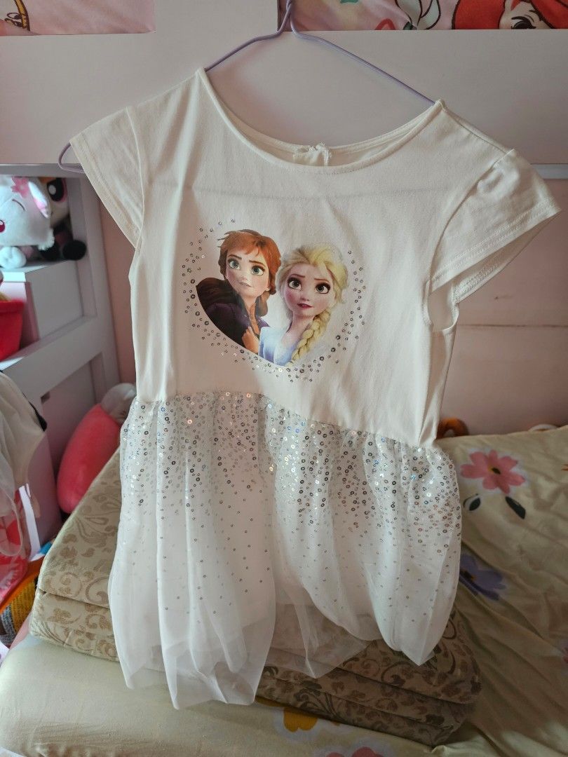 5T H&M Frozen Elsa Pink Top, Babies & Kids, Babies & Kids Fashion on  Carousell