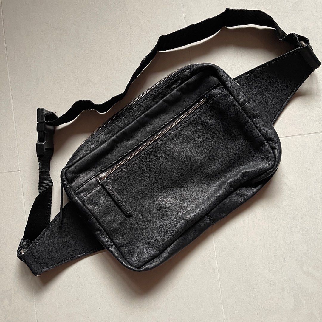 Genuine leather bum discount bag