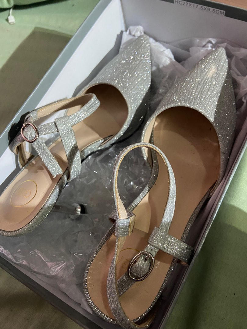 Gibi silver high heels on Carousell
