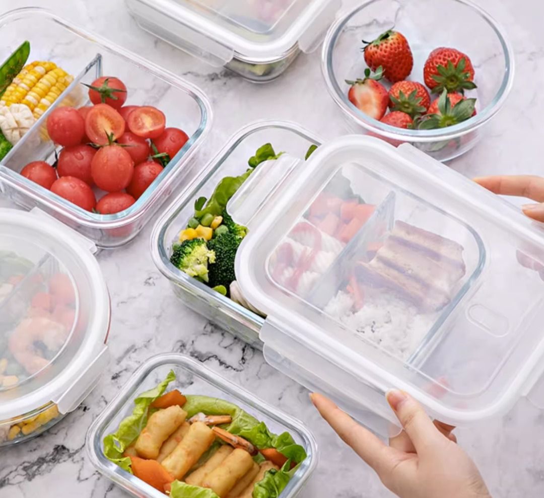 Divided Lunch Box Sealed Leak Proof 2 Layer Lunch Container With Tablewares  Square Microwave Safe Lunch Container Food Grade - AliExpress