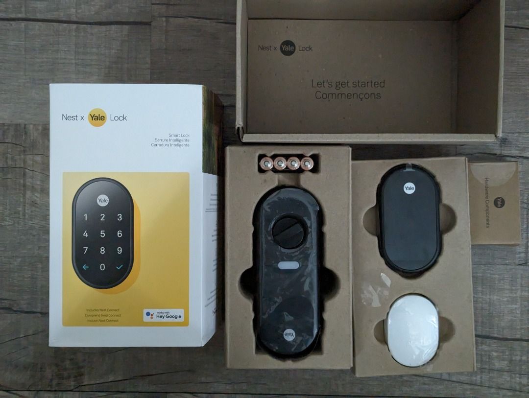 Google Nest x Yale Smart Digital Lock Full Kit Black Works with Google Home Google Assistant Apple iPhone Siri
