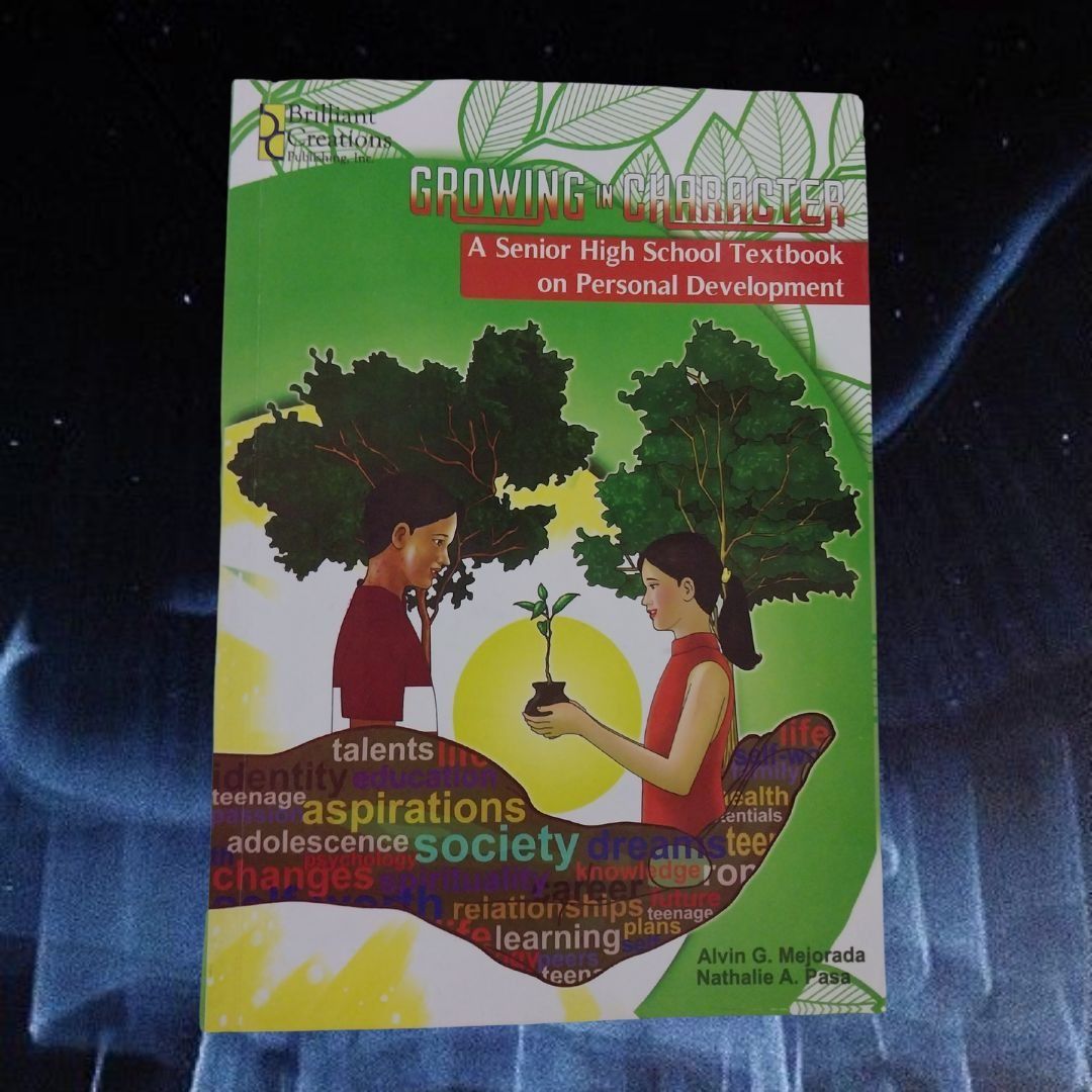 Grade 11 Personal Development (PERDEV) book - Brilliant Creations: Growing in Character (Category: Textbooks) located in Quezon City. Submitted by zennaPH (Listing ID 1243395883, Image 1). Description: In a super good condition! MOP: GCash or Maya 💌 DM for inquiries.