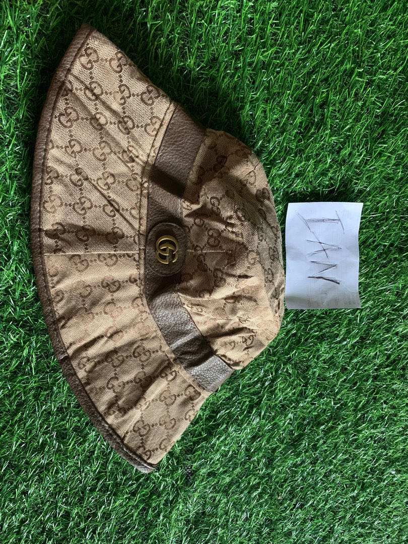 Gucci monogram bucket hat, Luxury, Apparel on Carousell