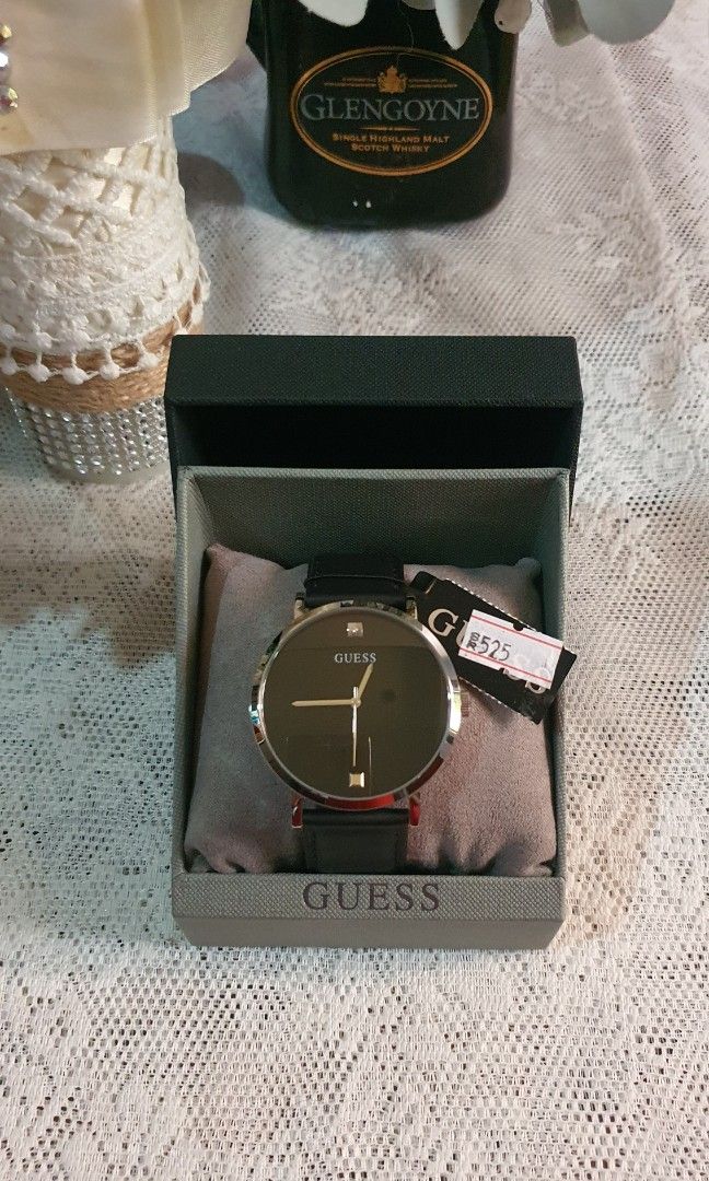 Guess Men's Black Supernova (Category: Luxury Watches) located in Balanga. Submitted by kaecee. (Listing ID 1243487418, Image 2). Description: Bought from Saudi Arabia for 6980 ( in peso) selling for 5500 only. -Brand new complete with box -leather strap Women's Guess Supernova watch also available - brand new with box -silicon strap -selling for 4500 - BOTH WATCH FOR 9300 ONLY IF YOU WILL TAKE AS SET - sf shouldered by the buyer.