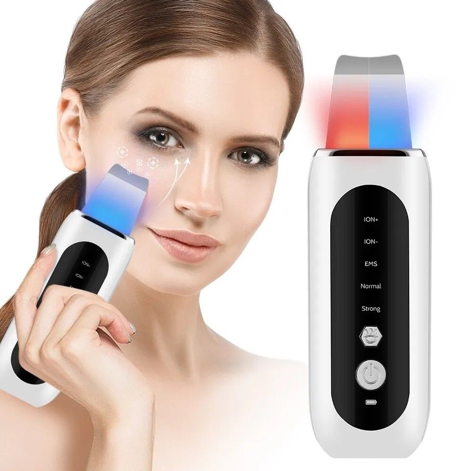 Generic Ultrasonic Scrubber Machine Micro-current Ion Facial Skin Lifting  Pore Cleaning Facial Cleaning Device Beauty