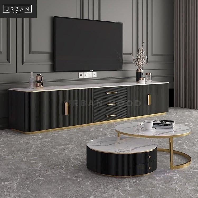 HAMMON Modern Marble TV Console, Furniture & Home Living, Furniture, TV