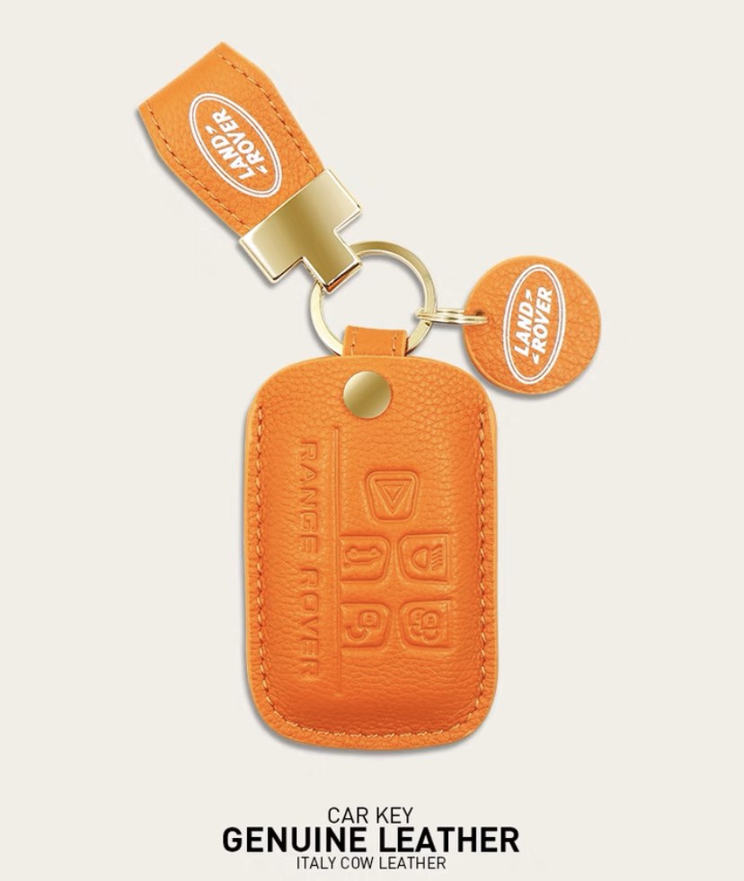 *HANDMADE* LAND ROVER CAR KEY FOB / GENUINE LEATHER CAR KEY FOB FOR LAND ROVER / LAND ROVER KEY