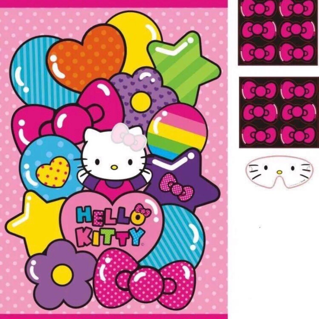 Hello Kitty party supplies party game/ party backdrop/ party deco
