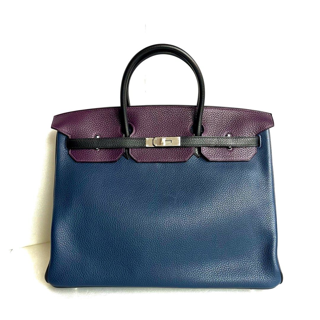 Hermes Kelly 25 swift ultra violet stamp N, Luxury, Bags & Wallets on  Carousell