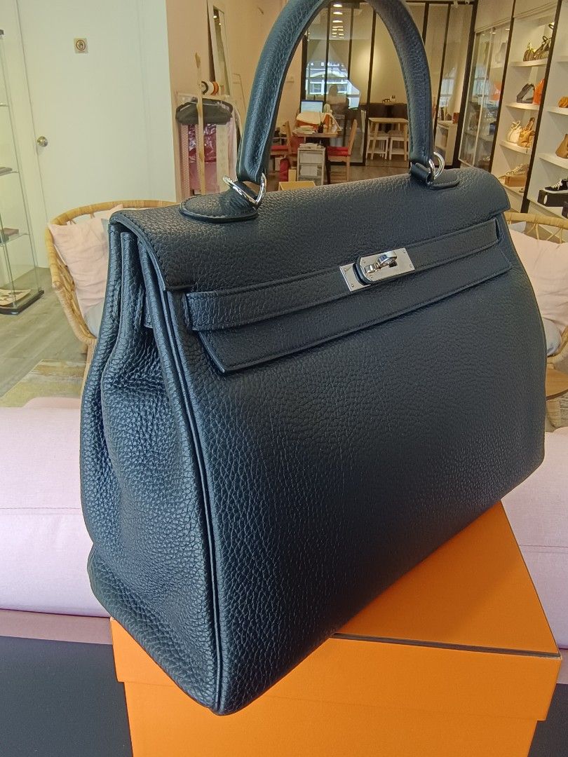 Hermes Kelly Retourne 35 Bleu Cobalt Clemence, Luxury, Bags & Wallets on  Carousell