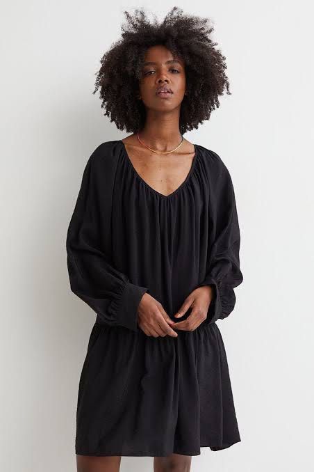 H M Airy Dress Black Women s Fashion Dresses Sets Dresses on Carousell