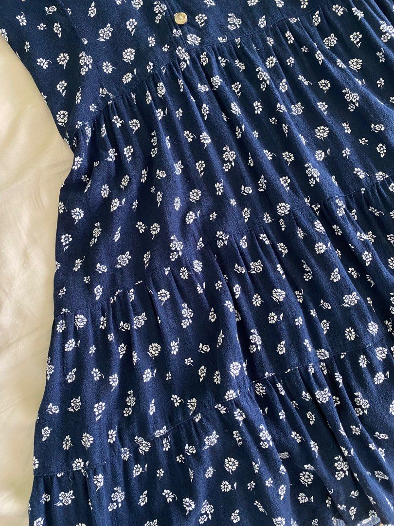 Hollister blue outlet floral dress