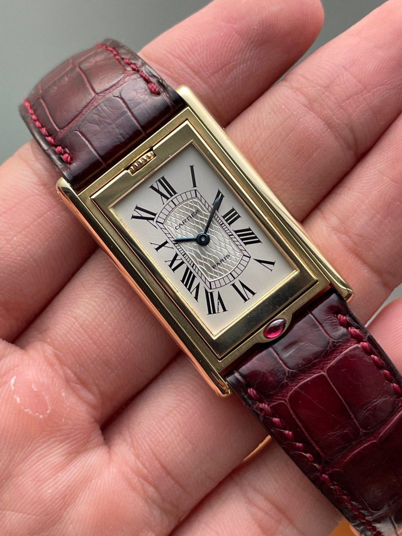Cartier tank clearance basculante gold
