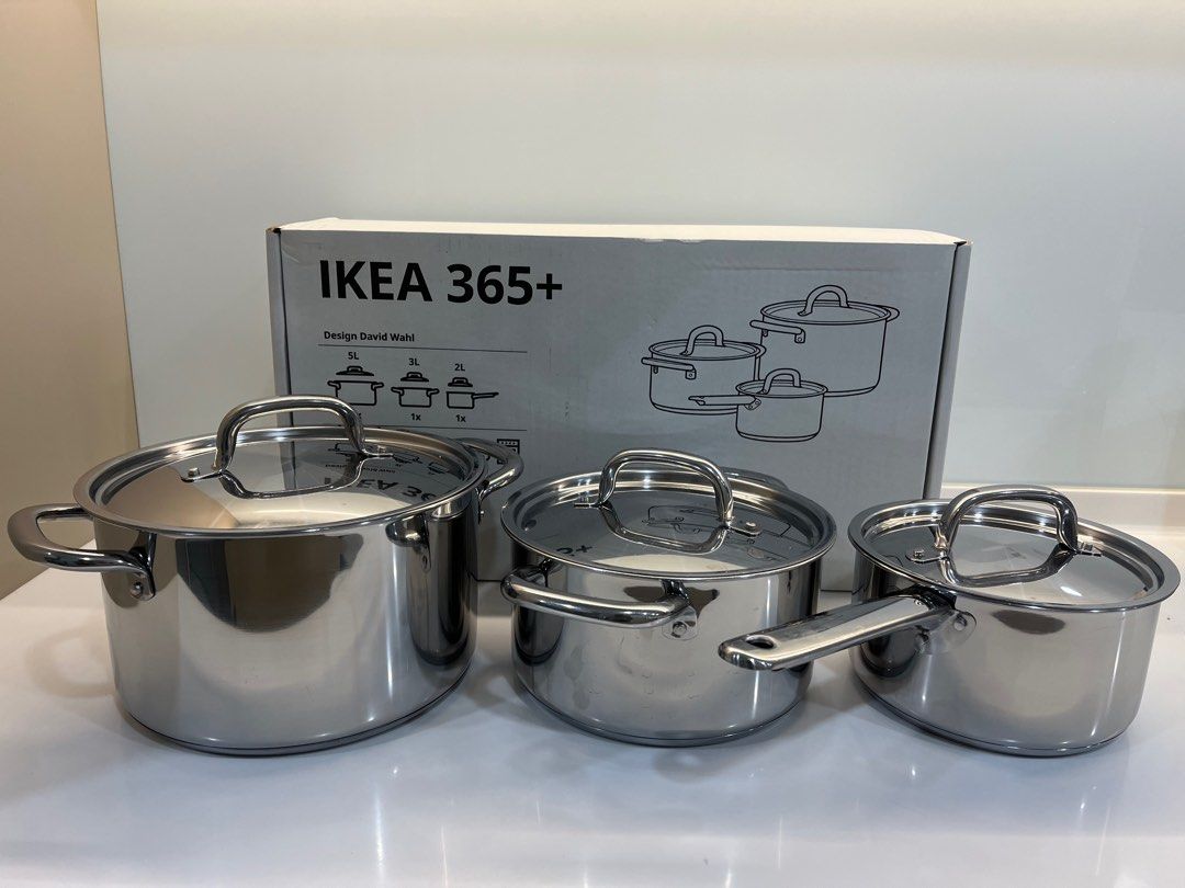 IKEA 365+ Cookware, set of 6, stainless steel - IKEA