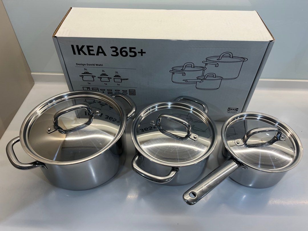 IKEA 365+ Cookware, set of 6, stainless steel - IKEA