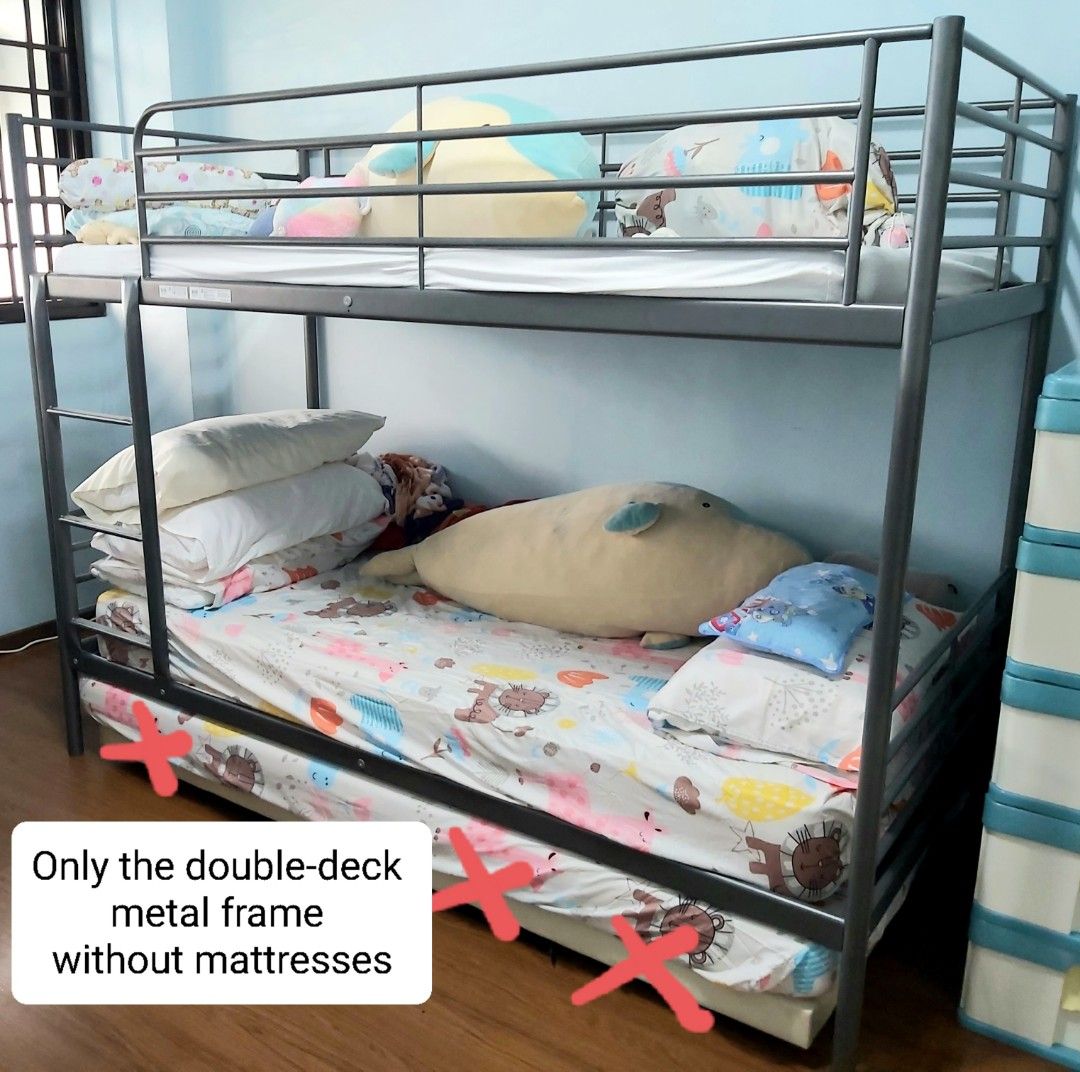 Ikea double-deck bed, Furniture & Home Living, Furniture, Bed Frames ...