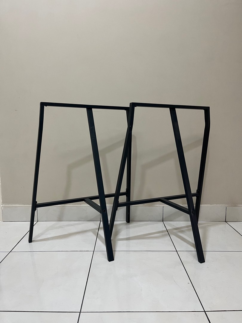 Ikea Lerberg Trestle Table legs (Free table top), Furniture & Home