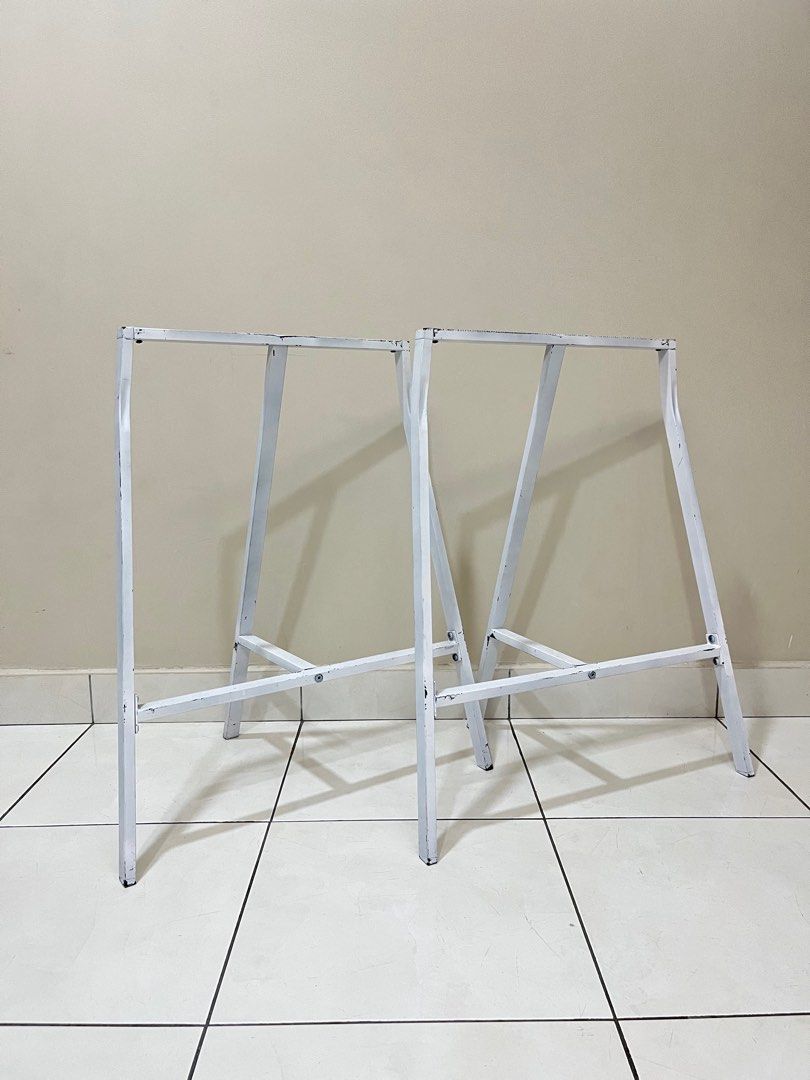 Ikea Lerberg Trestle Table legs (Free table top), Furniture & Home
