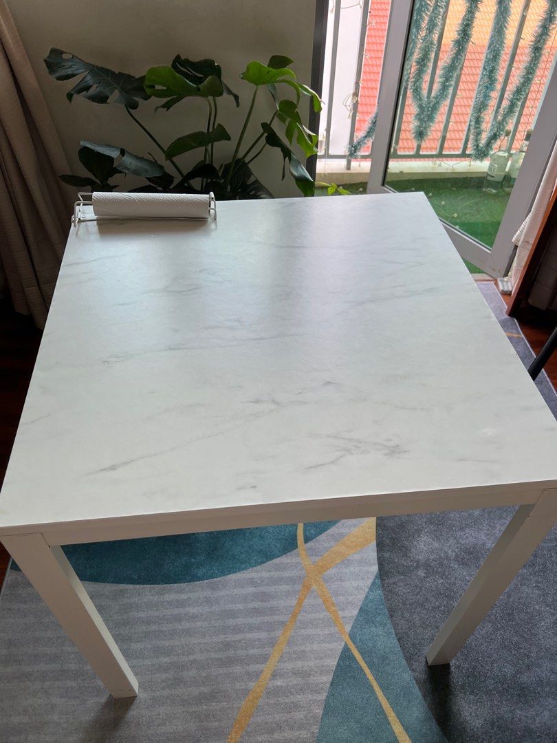 IKEA MELLTORP WHITE TABLE ( MODERN & STURDY), Furniture & Home Living