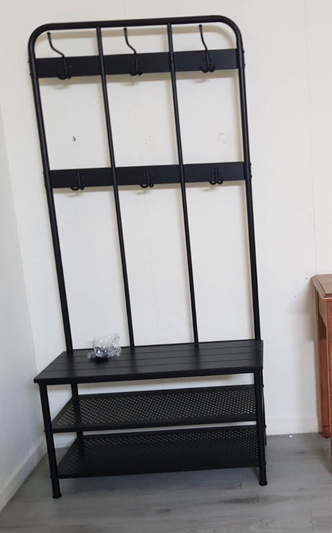 Ikea bench store and coat rack