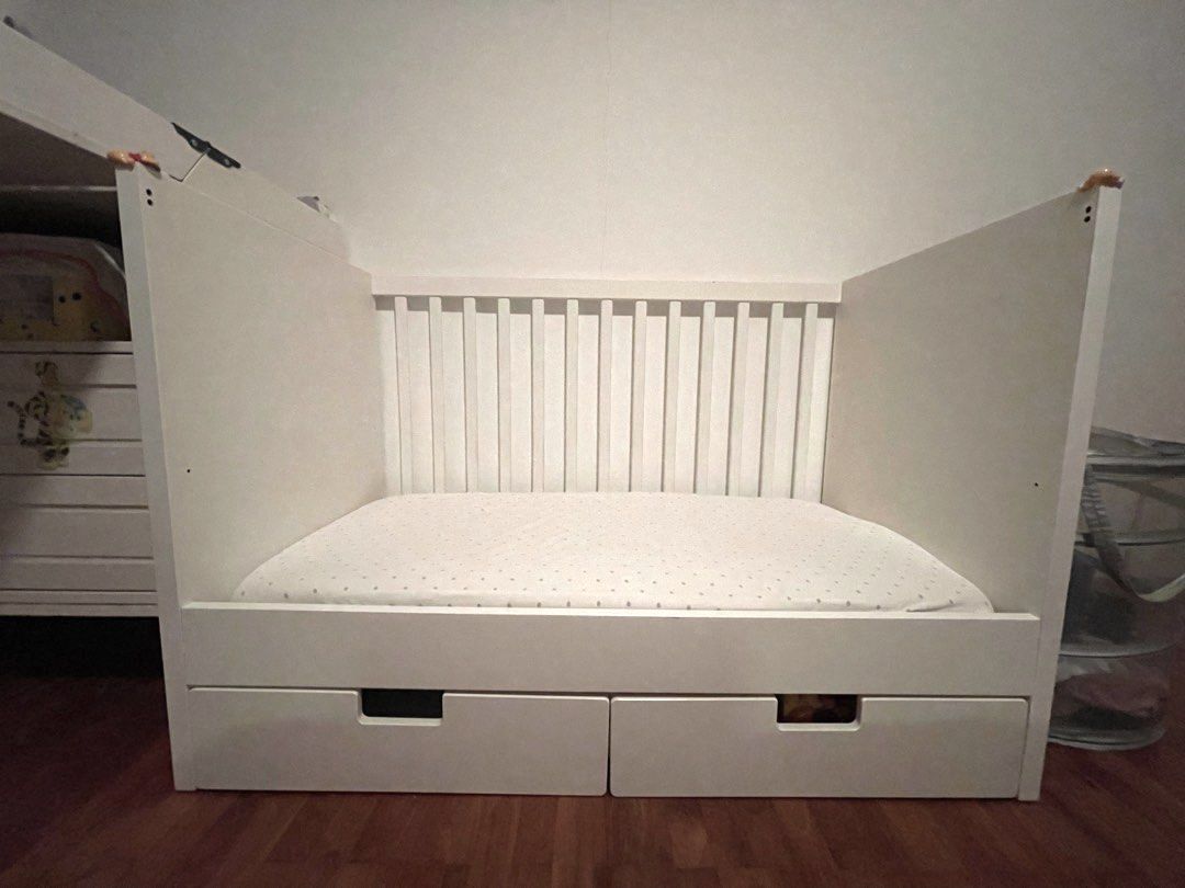 Ikea cot shop bed with drawers