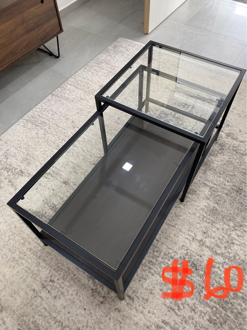 IKEA Vittsjo 2 piece coffee table set, Furniture & Home Living