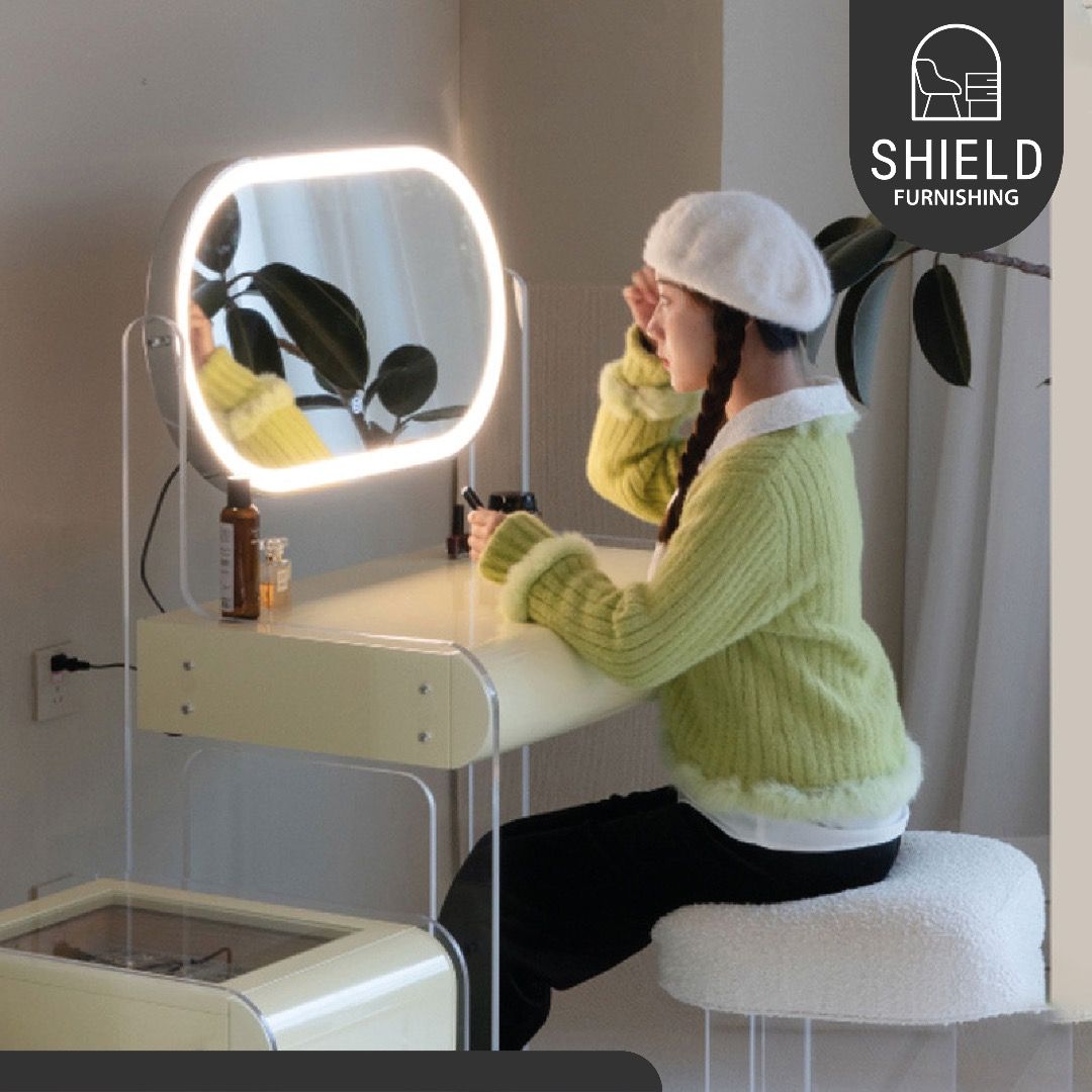 Acrylic store makeup table