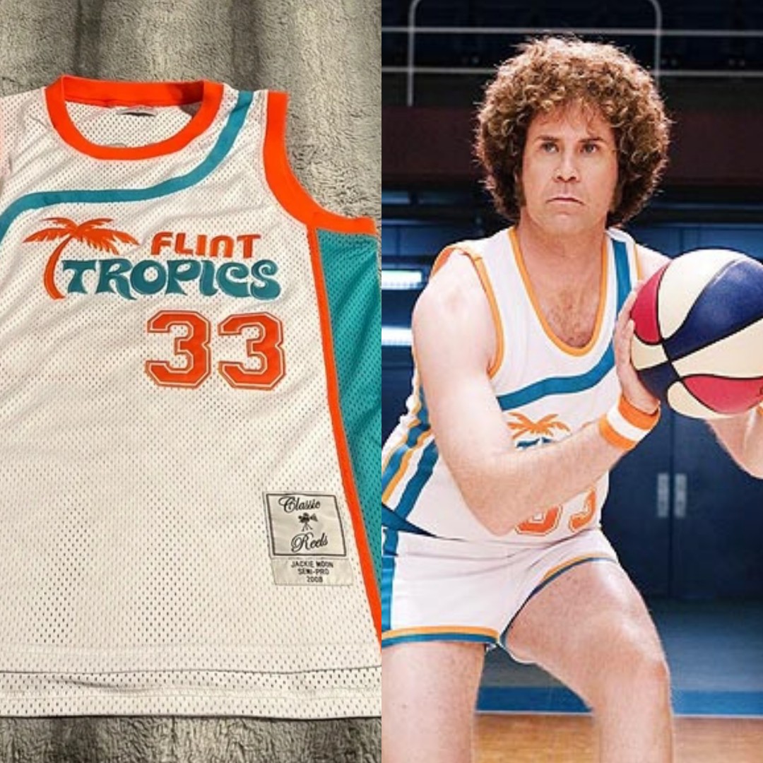 Jackie Moon Flint Tropics Semi Pro Movie Basketball Jersey Authentic  Licensed Product, Men's Fashion, Activewear on Carousell