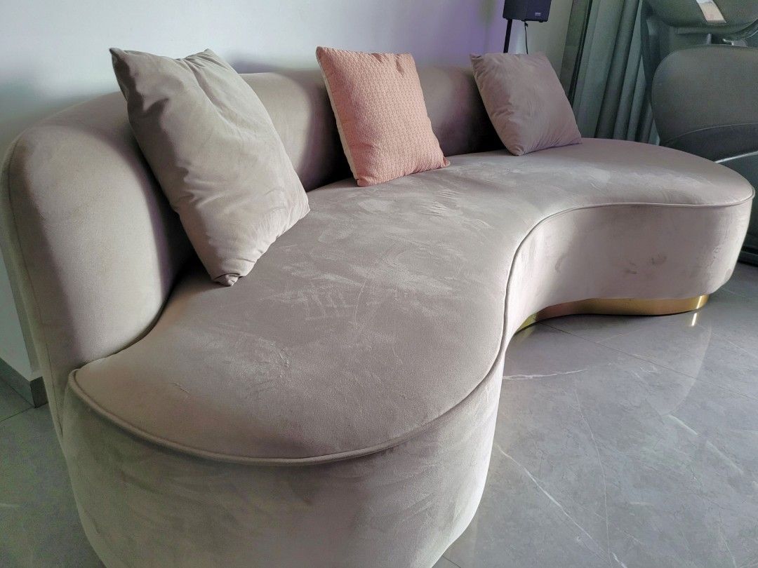 Jemima Curve Sofa, Furniture & Home Living, Furniture, Sofas on Carousell