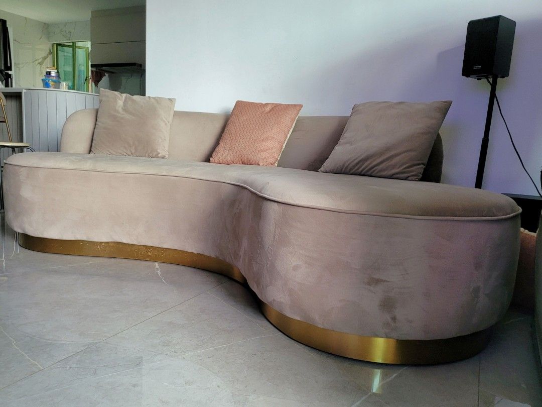 Jemima Curve Sofa, Furniture & Home Living, Furniture, Sofas on Carousell
