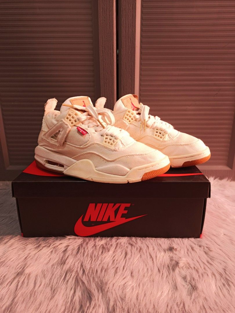 Jordan 4 white top levis