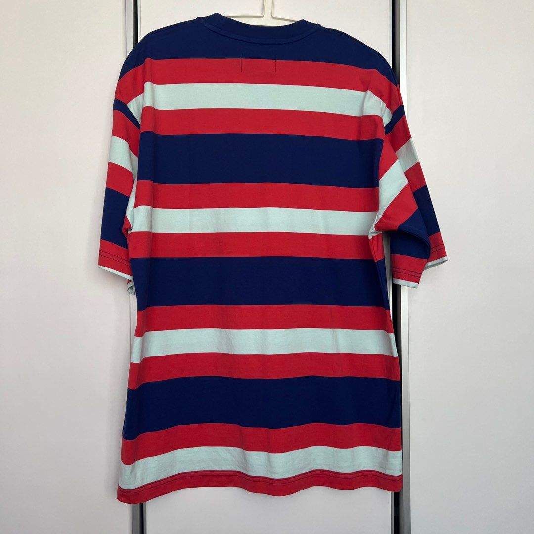 Red white and blue jordan top shirt