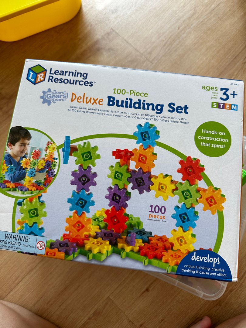 Learning resources Gears Gears Gears 100pcs deluxe building set, Babies