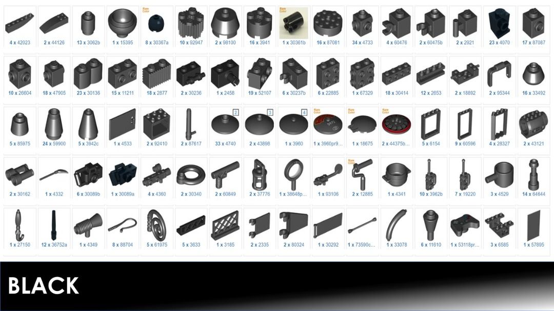 LEGO Spare Bricks Black Hobbies Toys Toys Games on Carousell