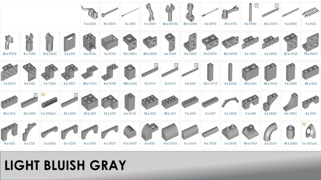 LEGO Spare Bricks LIGHT BLUISH GRAY Hobbies Toys Toys