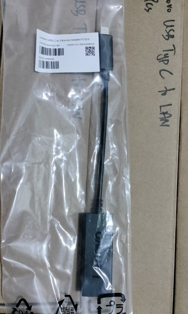Lenovo USB Type C to LAN adapter, Computers & Tech, Parts