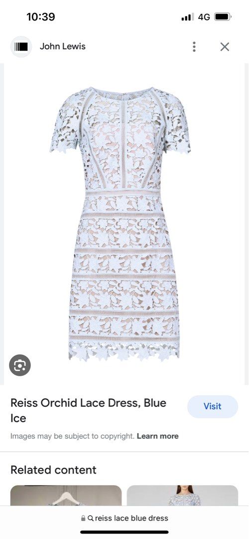Like new Reiss blue lace dress size 10 uk Women s Fashion Dresses Sets Dresses on Carousell