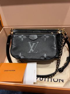 Vuitton BN Black Leather Multi Pochette
