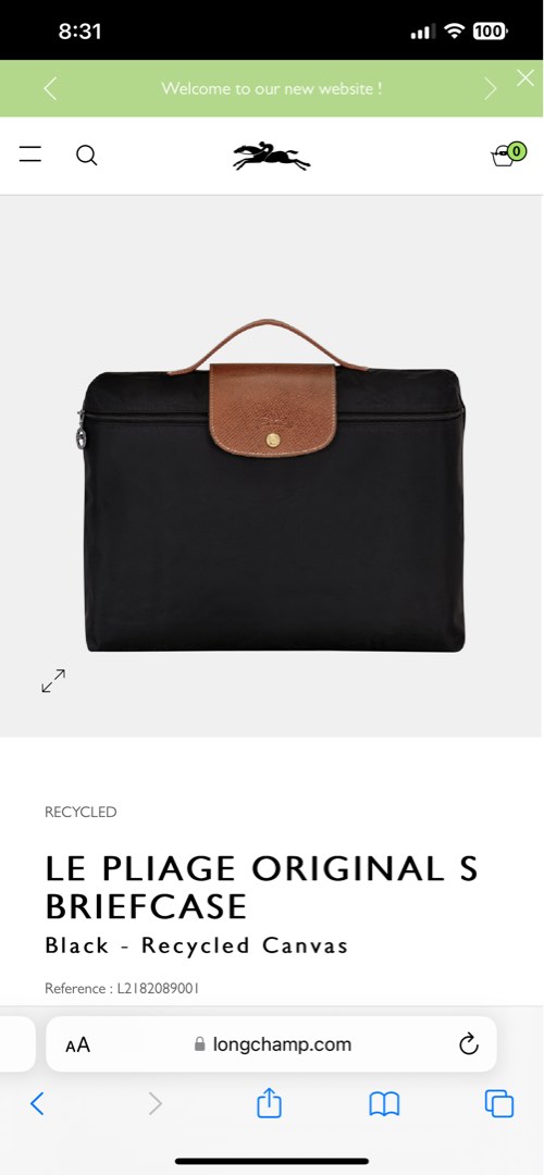 Longchamp store pliage homme