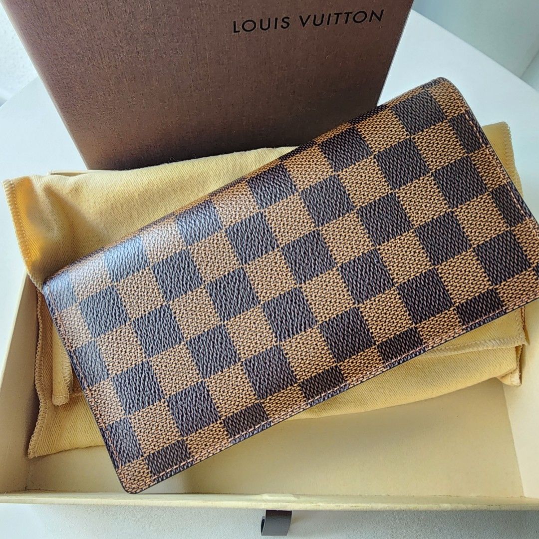 Louis Vuitton, Bags, Authentic Louis Vuitton Louis Damier Ebene Canvas Brazza  Wallet