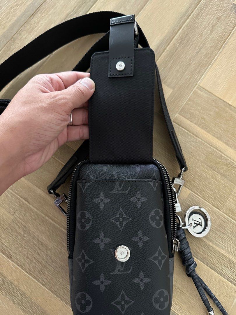 LOUIS VUITTON Monogram Eclipse Reverse Double Phone Pouch NM